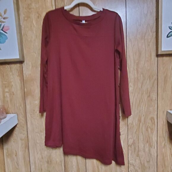 Korsis | Long Sleeve T-Shirt Tunic Dress | Size L - Picture 1 of 6